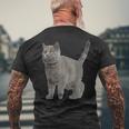 British Short Hair Cat Cat Cat Lovers T-Shirt mit Rückendruck Geschenke für alte Männer