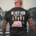 Brother Birthday Crew Ice Cream Truck Bday Ice Cream Party Camiseta Hombre Estampado Espalda Regalos para ancianos