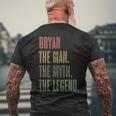 Bryan The Man The Myth The Legend Mythos Legend Name T-Shirt mit Rückendruck Geschenke für alte Männer