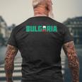 Bulgaria Flag Colours Souvenir Travel T-Shirt mit Rückendruck Geschenke für alte Männer