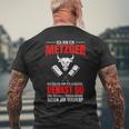 Butcher And Fleischer Sayings I Battle Motif T-Shirt mit Rückendruck Geschenke für alte Männer