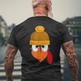 Cap Turkey Face Thanksgiving Costume Kids Adult Men's Back Print T-Shirt Gifts for Old Men