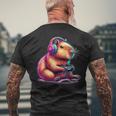 Capybara Gamer ideo Games Lovers T-Shirt mit Rückendruck Geschenke für alte Männer