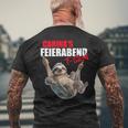 Carina Rente Feierabend Faultierorname Spruch T-Shirt mit Rückendruck Geschenke für alte Männer