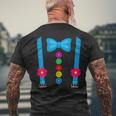 Carnival Costume Clown Fancy Dress Costume With Braces Bow Tie T-Shirt mit Rückendruck Geschenke für alte Männer