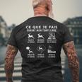 Ce Que Je Fais Durant Mon Temps Libre Passion Chasse Cerf T-shirt imprimé au dos Cadeaux pour les vieillards