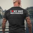 Chemise I Love My Hot Boyfriend I Heart My Hot Boyfriend T-shirt imprimé au dos Cadeaux pour les vieillards