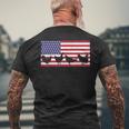 Chicken Fourth Of July Hen Farm July 4th American Flag USA Men's Back Print T-Shirt Gifts for Old Men