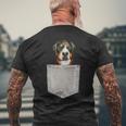 Chien Grand Bouvier Suisse En Poche Dog In Pocket T-shirt imprimé au dos Cadeaux pour les vieillards
