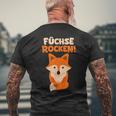 Children's With Fox Rocks Red Fox Pack T-Shirt mit Rückendruck Geschenke für alte Männer