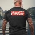 Coca-Cola Block Logo T-Shirt mit Rückendruck Geschenke für alte Männer