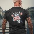 Colourful Cow I Cow T-Shirt mit Rückendruck Geschenke für alte Männer