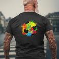 Colourful Football Ball T-Shirt mit Rückendruck Geschenke für alte Männer