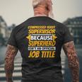 COMPRESSED YEAST SUPERVISOR Humor Men's Back Print T-Shirt Gifts for Old Men