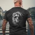 Cool Lion With Sunglasses Graphic For All Ages Men's T-shirt Back Print Gifts for Old Men