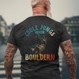 Coole Boys Go Bouldering Climbing Children's T-Shirt mit Rückendruck Geschenke für alte Männer