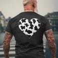 Corazón En Patrón Deaca Manchas Deaca Camiseta Hombre Estampado Espalda Regalos para ancianos