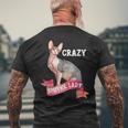 Crazy Sphynx Lady Sphinx Cat Lovers Raza Gato Gato Camiseta Hombre Estampado Espalda Regalos para ancianos