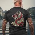 Culture Japonaise Dragon Asiatique T-shirt imprimé au dos Cadeaux pour les vieillards