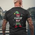 Curvy Elf Christmas Pajamas Pjs Matching Family Group Men's Back Print T-Shirt Gifts for Old Men