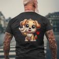Cute Puppy Love You Sign Language Asl Dog Lover Men's T-shirt Back Print Gifts for Old Men