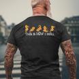 Cute Seahorse Lover Kids How I Roll Seahorse Men's Back Print T-Shirt Gifts for Old Men