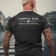 D20 Roleplaying Alignment Lawful Evil Men's Back Print T-Shirt Gifts for Old Men