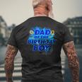 Dad Of The Birthday Boy Hedgehog Family Party Decorations Men's T-shirt Back Print Gifts for Old Men