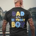 Dad Of The Birthday Boy Matching Family Party Dog Lover Men's T-shirt Back Print Gifts for Old Men
