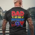 Dad Of The Birthday Boy Matching Spider Family Birthday Men's T-shirt Back Print Gifts for Old Men