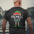 Damen Promille Elfe Kostüm Weihnachten Partnerlook Feiern Lustig T-Shirt mit Rückendruck Geschenke für alte Männer