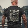 Das Ist Ein Abram Ding Abram Name T-Shirt mit Rückendruck Geschenke für alte Männer