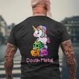 Death Metal Unicorn Cute Rock Metal Emo Alternative T-Shirt mit Rückendruck Geschenke für alte Männer