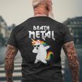 Death Metal Unicornio Hard Rock Hard Metal Camiseta Hombre Estampado Espalda Regalos para ancianos