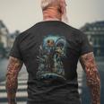 Deep Sea Commercial Diver Fishing Scuba Diving Boating Men's Back Print T-Shirt Gifts for Old Men
