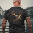 Deer Animal Motif Elk Forest Animal Print Deer T-Shirt mit Rückendruck Geschenke für alte Männer