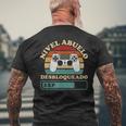 Día Del Padre Chicos Gamer Nivel Abuelo Desbloqueado Gaming Camiseta Hombre Estampado Espalda Regalos para ancianos
