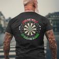 And Die Welt Ist Doch Ne Scheibe Dart Slogan T-Shirt mit Rückendruck Geschenke für alte Männer