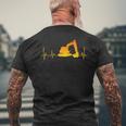 Digger Driver Digger Driver Heartbeat Ecg Heart Rate T-Shirt mit Rückendruck Geschenke für alte Männer