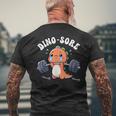 Dino Sore Gym Workout Fitness Weights Dinosaur Gym T-Shirt mit Rückendruck Geschenke für alte Männer