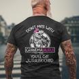 Dinosaur Don't Mess Grandmasaurus Women's Dinosaur Theme Black Small Men's T-shirt Back Print Gifts for Old Men