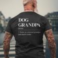 Dog Grandpa Lustige Hunde-Opa-Definition Father's Day T-Shirt mit Rückendruck Geschenke für alte Männer