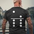 Domino Stein 2 Pieces 6 Pieces Carnival Costume T-Shirt mit Rückendruck Geschenke für alte Männer