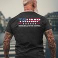 Donald Trump 2024 Recibiendo Balas Por Estados Unidos En Las Elecciones Camiseta Hombre Estampado Espalda Regalos para ancianos