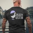 The Duck Feeding Club Duck Lover Apparel Men's Back Print T-Shirt Gifts for Old Men
