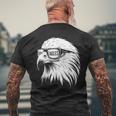 Eagles Face With Sunglasses Vintage Eagle Eyes Bird Lover Men's T-shirt Back Print Gifts for Old Men