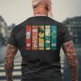 Eat Sleep Anime Gaming Repeat Kawaii Anime Manga Men's T-shirt Back Print Gifts for Old Men