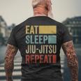 Eat Sleep Jiu-Jitsu Repeat Jiu-Jitsu Sin Mangas Camiseta Hombre Estampado Espalda Regalos para ancianos