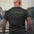 Electric Car Heartbeat Electricehicle Ev T-Shirt mit Rückendruck Geschenke für alte Männer