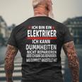 Electrician Humour Saying Electrician T-Shirt mit Rückendruck Geschenke für alte Männer